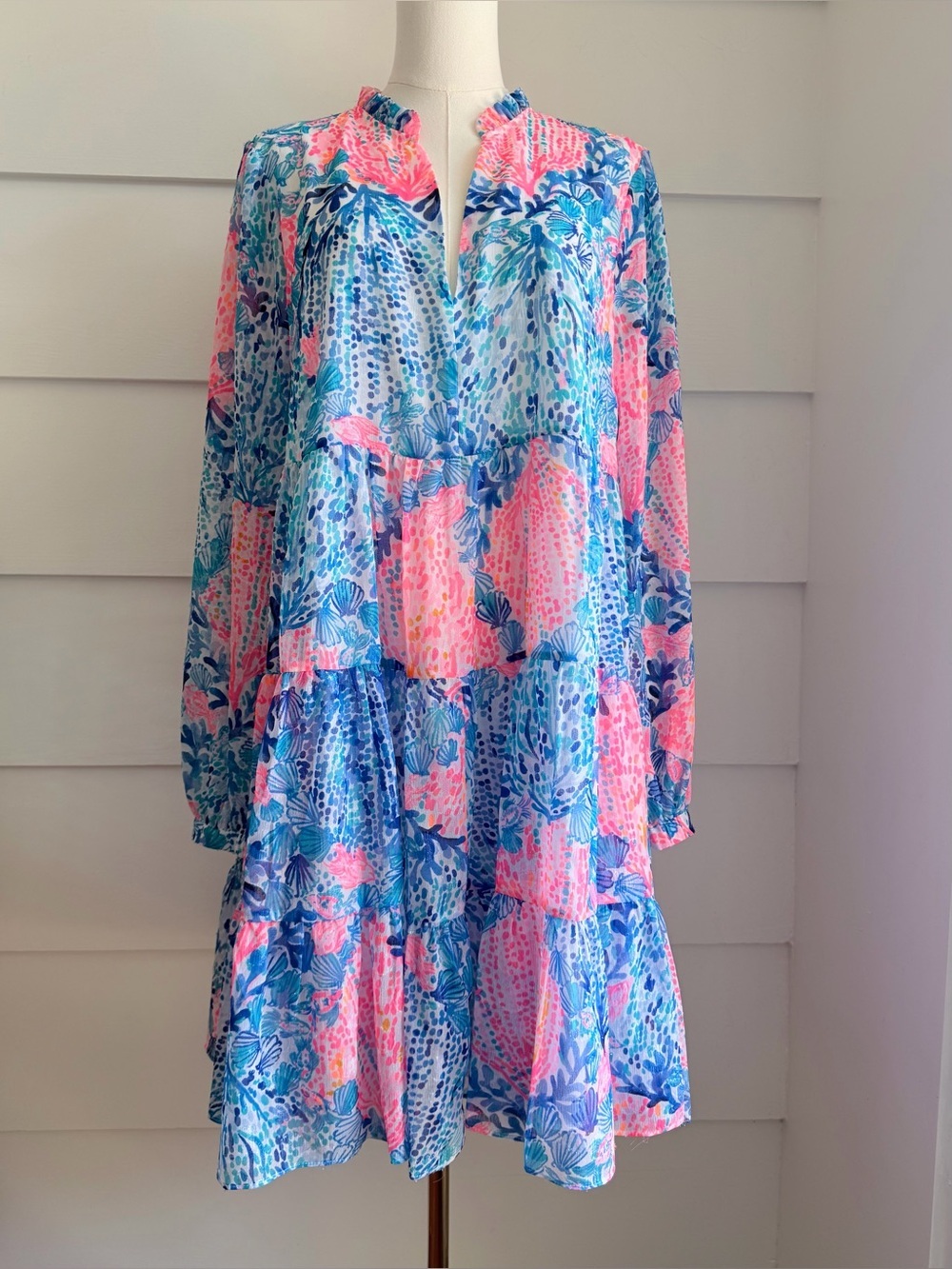 Lilly Pulitzer Sarita Swing Dress in Resort White Sway With Me size 14 - Picture 3 of 9